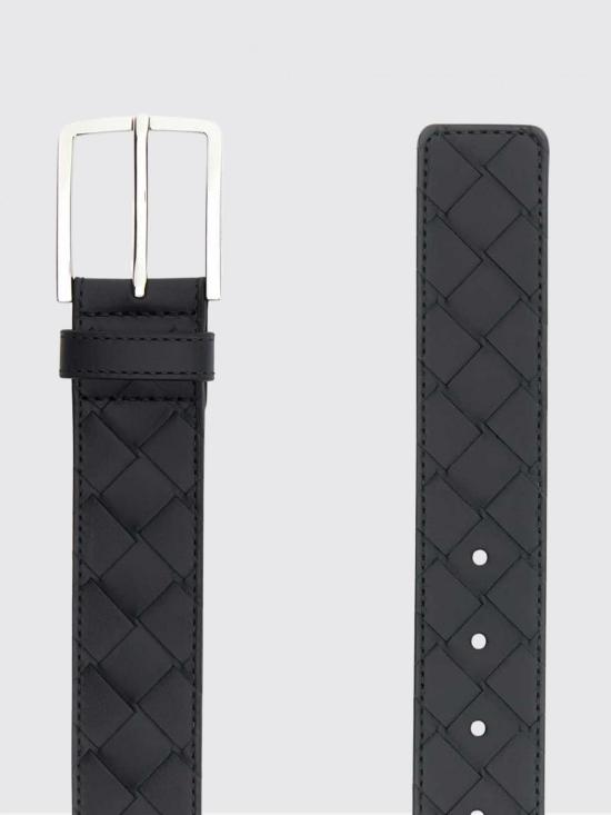 26SS 보테가베네타 인트레치아토 레더 벨트 609182V3IM1 2077 Grey - BOTTEGA VENETA