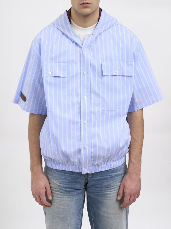 26SS 피디에프 반팔 셔츠 DFM06003TS060 AZBRD Gnawed Blue