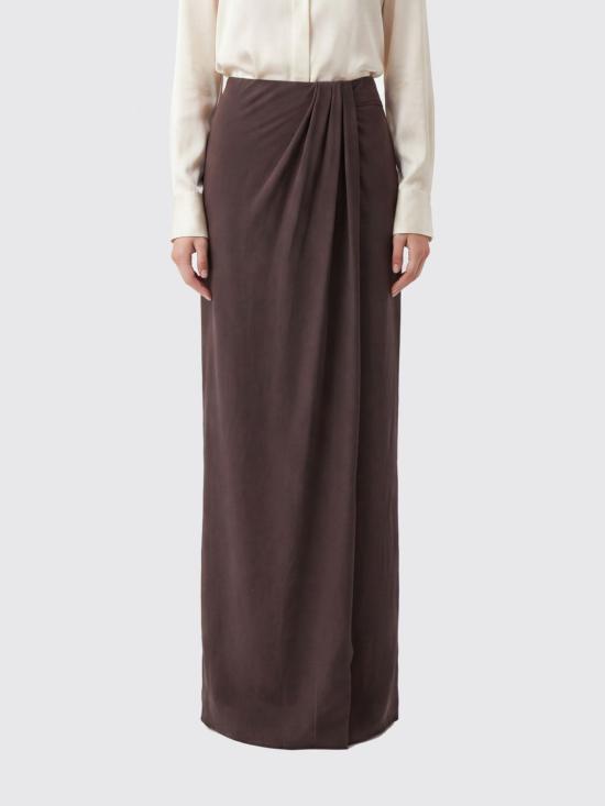 26SS 안다마네 롱 스커트 TM190321ATJP142 640 Brown