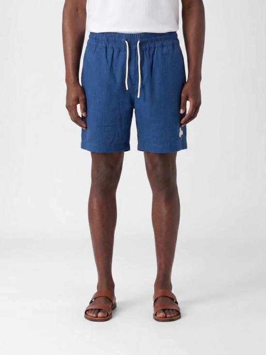 26SS 포르투기스플란넬 숏팬츠 EMBROIDERYNATURERAMIESHORTS BLU Blue