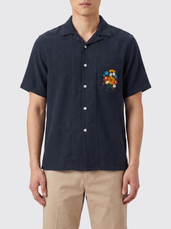 26SS 포르투기스플란넬 스웨터 EMBROIDERYPIQUE NAVY Blue