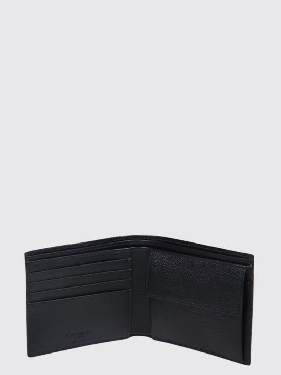 26SS 생로랑 그랑 드 뿌드르 엠보스드 레더 이스트/웨스트 동전 반지갑 396303BTY0N 1000 Black - SAINT LAURENT