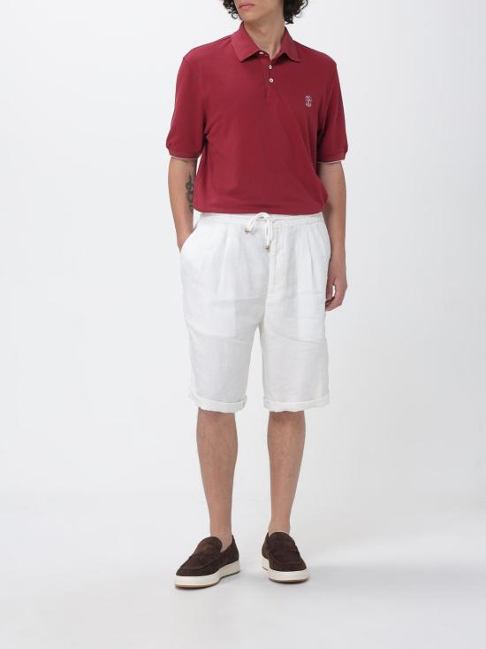 26SS 브루넬로 쿠치넬리 피케 폴로 셔츠 ME8548788 CLL16 Red - BRUNELLO CUCINELLI