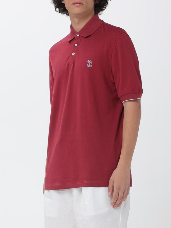 26SS 브루넬로 쿠치넬리 피케 폴로 셔츠 ME8548788 CLL16 Red - BRUNELLO CUCINELLI