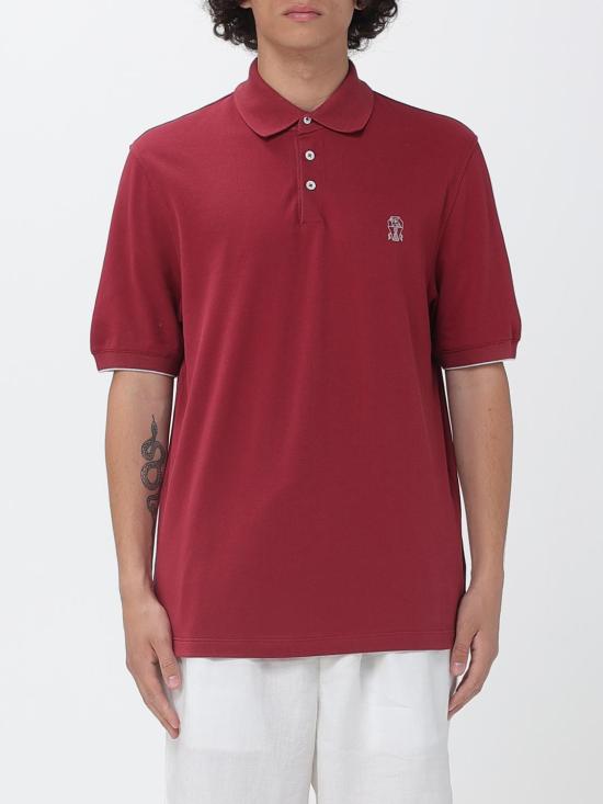 26SS 브루넬로 쿠치넬리 피케 폴로 셔츠 ME8548788 CLL16 Red