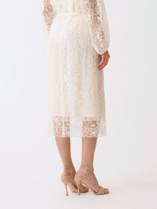 26SS 파비아나 필리피 레이스 미디 스커트 GND276F848D971 VR1 Butter - FABIANA FILIPPI