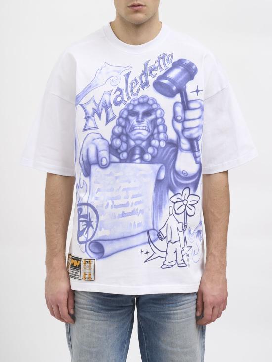 26SS 피디에프 반팔 티셔츠 DFM54029TJ112 JUDGE White