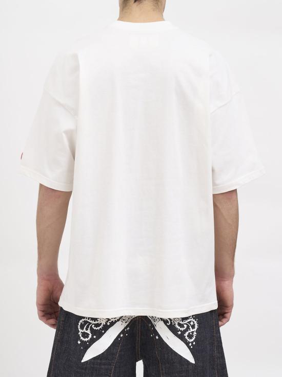 26SS 피디에프 반팔 티셔츠 DFM54029TJ110 BRAID White - PDF