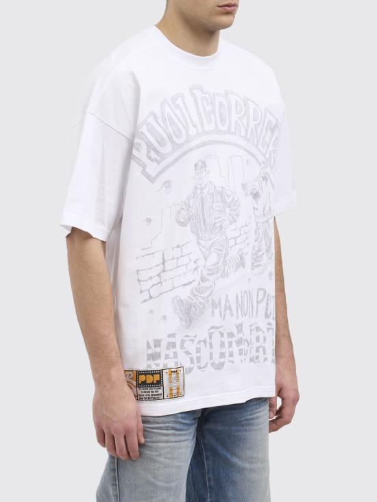 26SS 피디에프 반팔 티셔츠 DFM54029TF112 PIGTE White - PDF