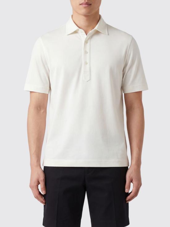 26SS 에르메네질도제냐 폴로 티셔츠 UH386A3H774 N01 White