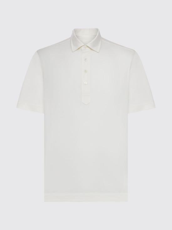 26SS 에르메네질도제냐 폴로 티셔츠 UH386A3H774 N01 White - ERMENEGILDO ZEGNA