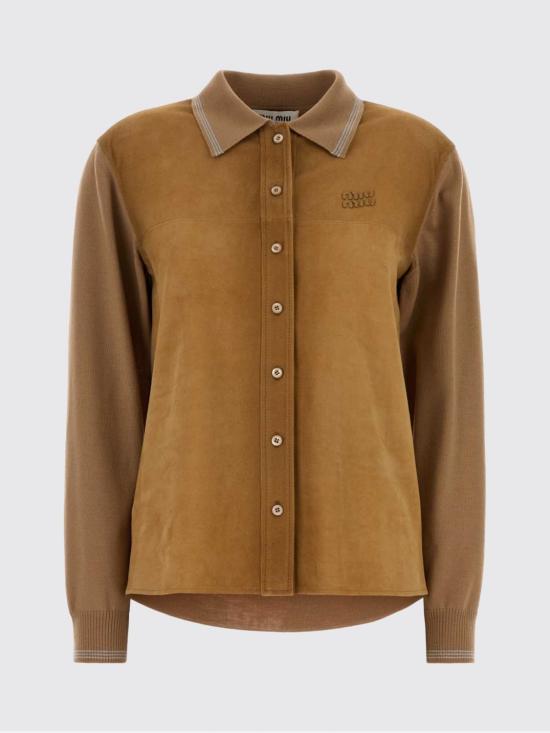 26SS 미우미우 셔츠 MMF01RSOOO18TK F0040 Camel