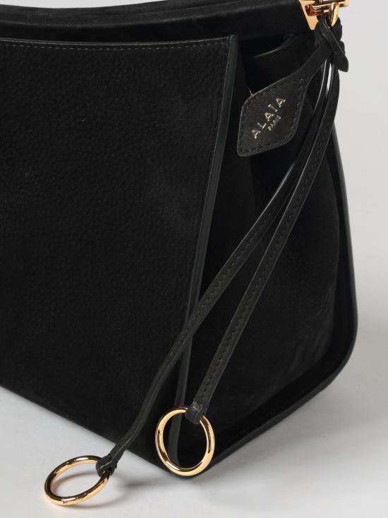 26SS 알라이아 르 클릭 포켓 35 누벅 숄더백 AA1L2038CA214 999 Black - ALAIA