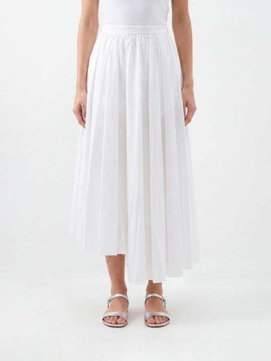 26SS 셀프 포트레이트 롱 스커트 AC26033MSKW White