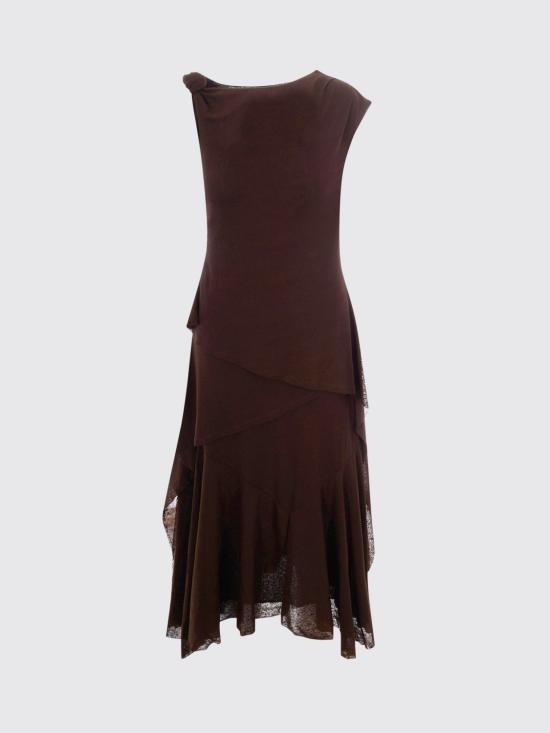 26SS 가니 롱 원피스 A1030487 ZWX Brown - GANNI
