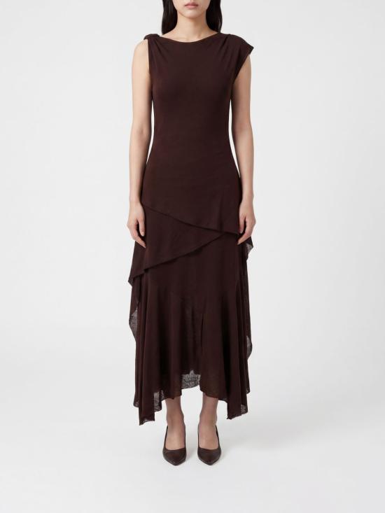 26SS 가니 롱 원피스 A1030487 ZWX Brown