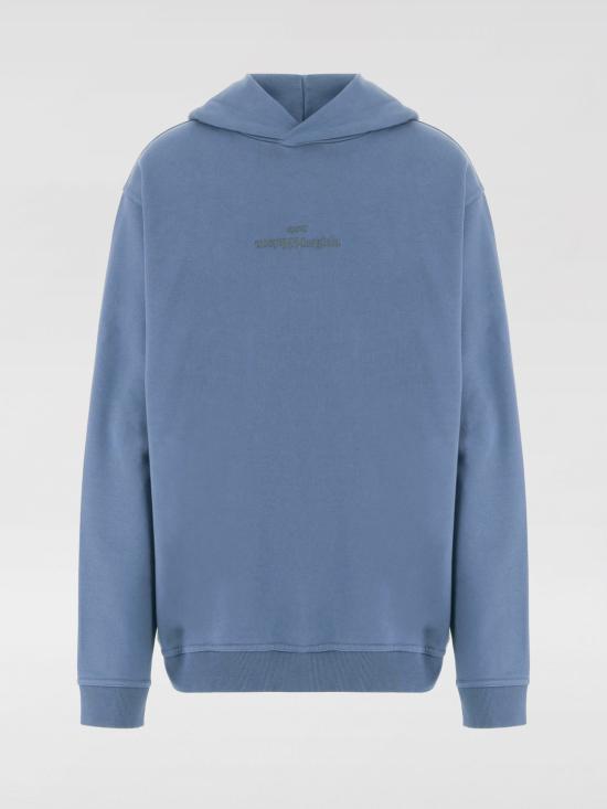 26SS 마르지엘라 업사이드 다운 자수 로고 후드 S50GU0167S25503 469 Blue - MAISON MARGIELA