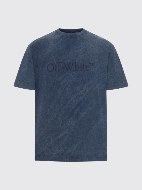 26SS 오프화이트 반팔 티셔츠 44MAA120S26J009 401 Blue - OFF WHITE