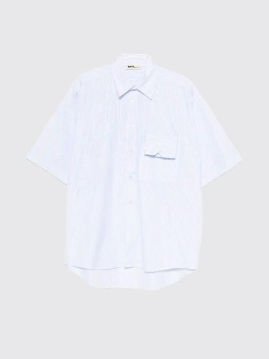 26SS 엠티엘 반팔 셔츠 MTL020POLSSL009 STRIPES BLU Blue - MTL
