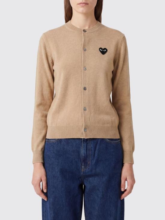 26SS 꼼데가르송 블랙 하트 니트 가디건 AXN023051D 3 Beige