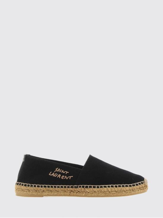26SS 생로랑 캔버스 자수 에스파드리유 6059511P210 1000 Black