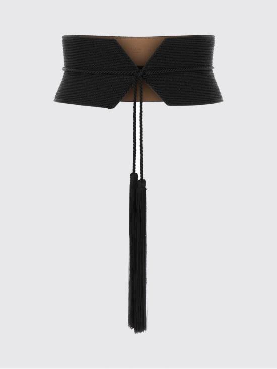 26SS 알라이아 와이드 벨트 AA1C1011I221 999 Black - ALAIA