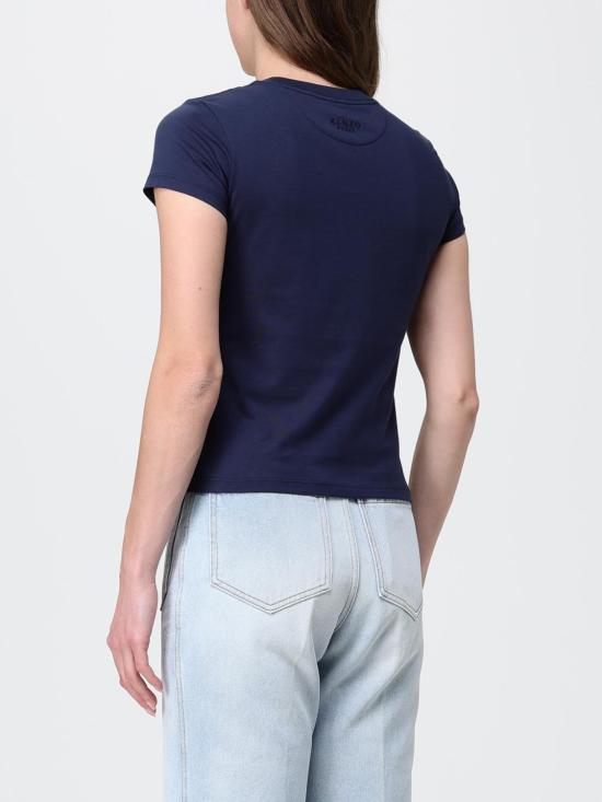 26SS 겐조 보케 플라워 엠브로이더드 티셔츠 FG52TS2064SO 76 Blue - KENZO