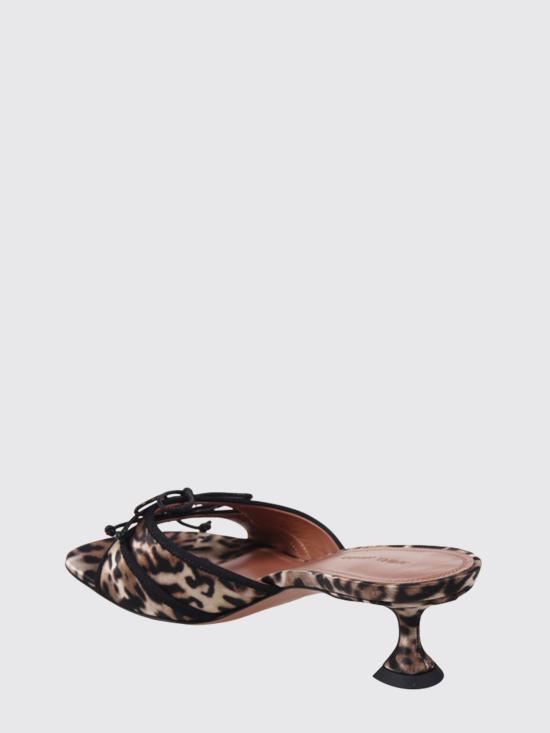 26SS 아미나 무아디 힐/펌프스 ELEONORASLIPPER45SATIN LEOPARD BLACK Brown - AMINA MUADDI