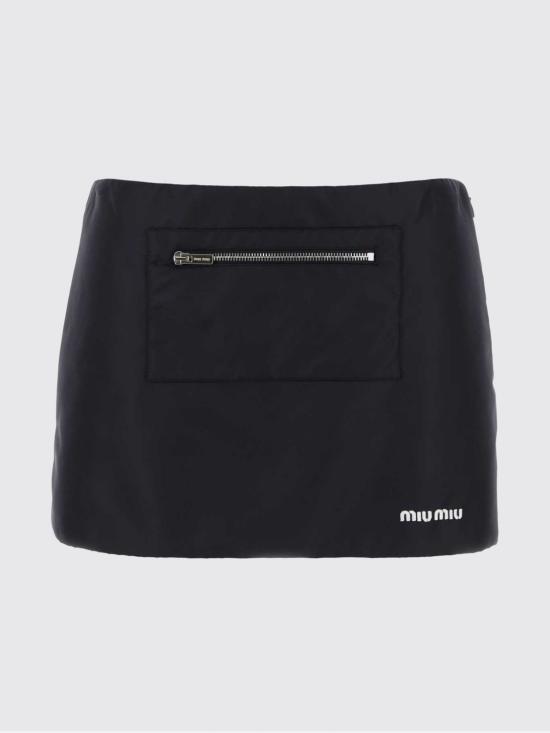 26SS 미우미우 테크니컬 가자르 및 플리스 스커트 MG2583SOOO181A F0008 Blue