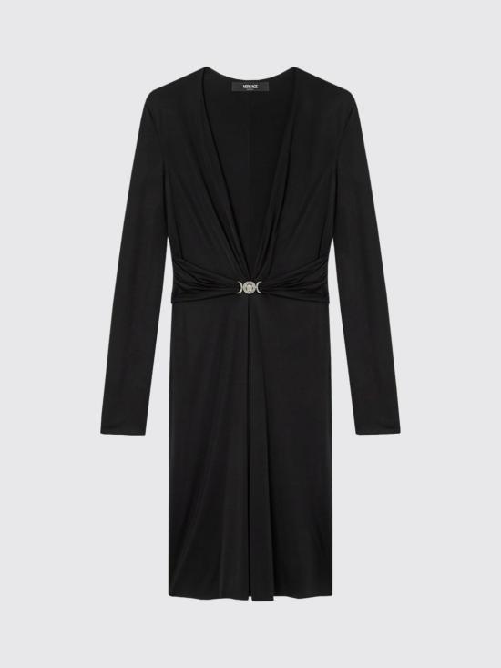 26SS 베르사체 미디 원피스 10226171A12497 1B000 Black - VERSACE