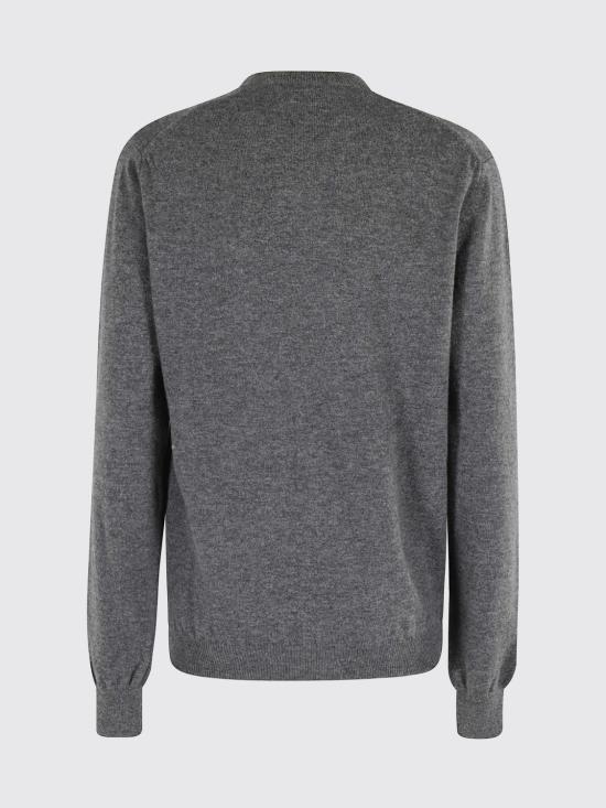 26SS 꼼데가르송 플레이 레드 하트 니트 가디건 AXN007051D 3 Grey - COMME DES GARCONS