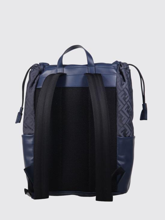 26SS 펜디 플럭스 레더 FF 나일론 백팩 7VZ090AVC6 F1UT5 Blue - FENDI