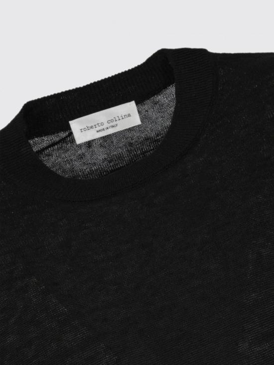 26SS 로베르토 콜리나 반팔 티셔츠 261MYA20221 09 Black - ROBERTO COLLINA