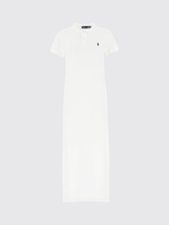 26SS 폴로 랄프로렌 코튼 메시 폴로 드레스 211968291 001 White - POLO RALPH LAUREN