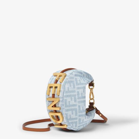 26FW 펜디 토트백 8BS081AY6QF1X1W Blue - FENDI