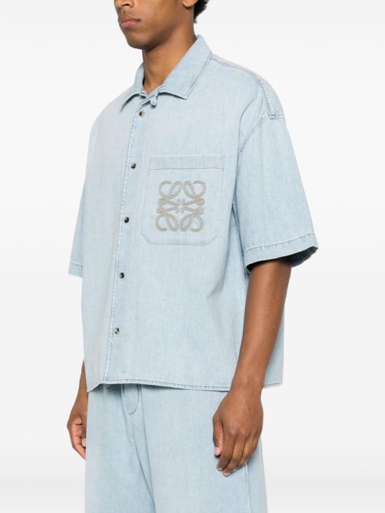 26SS 로에베 반팔 셔츠 H616Y1DX05 8438 Azzurro - LOEWE