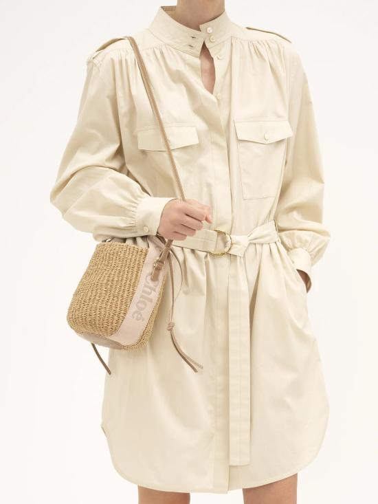 26FW 끌로에 우디 스몰 바스켓백 CHC23AS381L18 26Y Beige - CHLOE