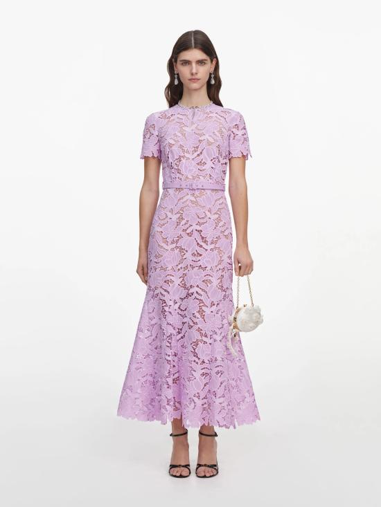 26FW 셀프 포트레이트 롱 원피스 PF26107ML LILAC Lilla