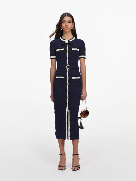 26FW 셀프 포트레이트 롱 원피스 PF26072MAN NAVY Blu