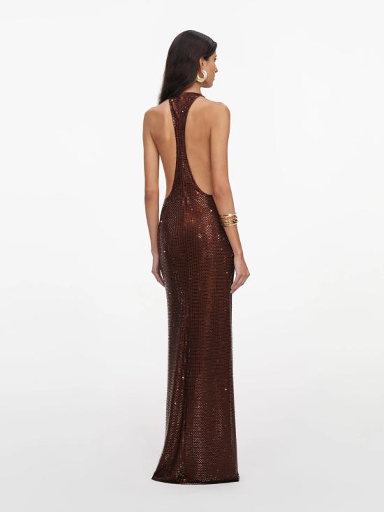 26FW 셀프 포트레이트 롱 원피스 PF26041XBBR BROWN Marrone - SELF PORTRAIT