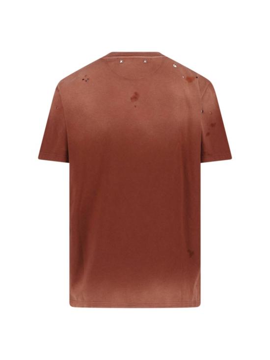 26SS 골든구스 반팔 티셔츠 GWP01220 P00236140225 Brown - GOLDEN GOOSE