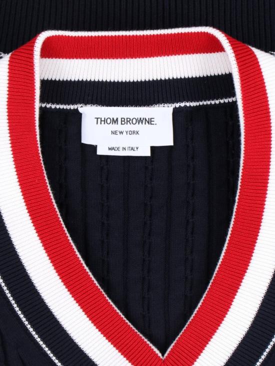  톰브라운 스웨터 MKA581A Y3014415 Blue - THOM BROWNE