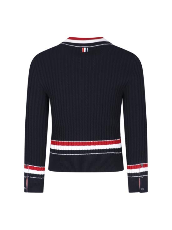  톰브라운 스웨터 MKA581A Y3014415 Blue - THOM BROWNE
