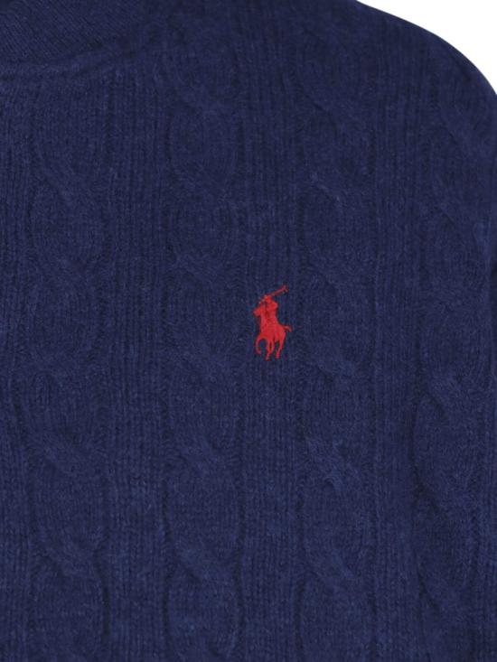  폴로 랄프로렌 케이블 니트 봄버 재킷 211 966122003 Blue - POLO RALPH LAUREN