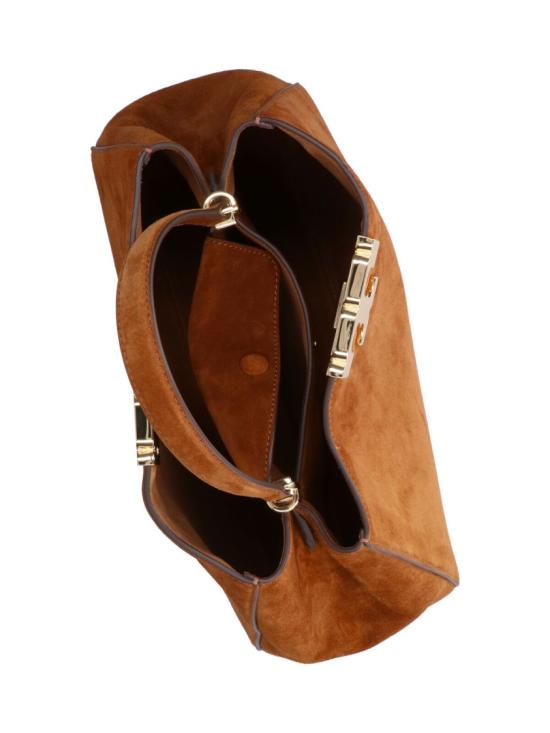 26SS 토리버치 엘리너 스웨이드 토트백 174278202 Brown - TORY BURCH