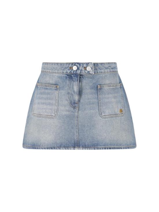 26SS 쿠레쥬 시그니처 데님 미니 스커트 126DJU342DE00587055 Blue