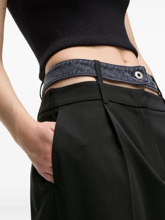 26SS 칼라거펠트 스트레이트 팬츠 B1W10085 Black - KARL LAGERFELD