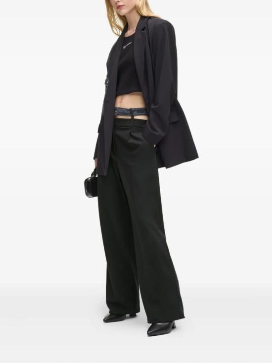 26SS 칼라거펠트 스트레이트 팬츠 B1W10085 Black - KARL LAGERFELD
