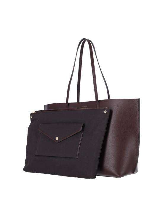 26SS 토리버치 레더 페리 토트백 169476500 Burgundy - TORY BURCH