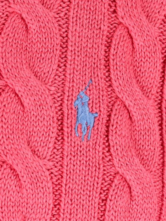 26SS 폴로 랄프로렌 로고 자수 케이블 니트 스웨터 710 775885538 Red - POLO RALPH LAUREN